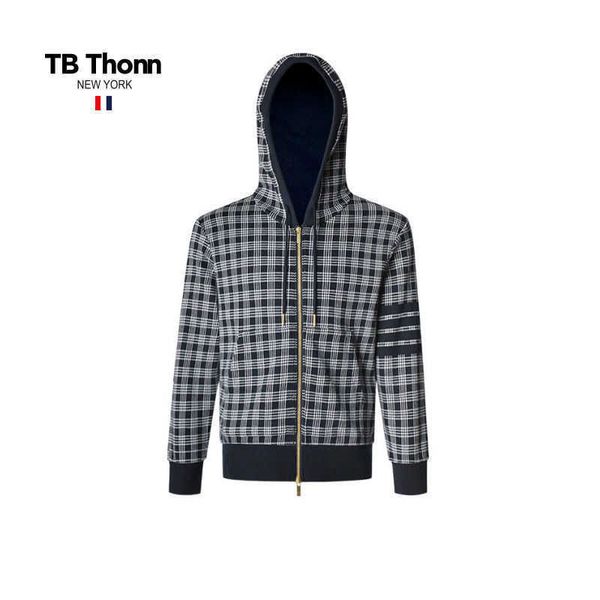 trendy tb thonn design sense scottish stripe plaid four bar coat men's and women's couple hooded sweater, Black;brown
trendy tb thonn design sense scottish stripe plaid four bar coat men's and women's couple hooded sweater, Black;brown