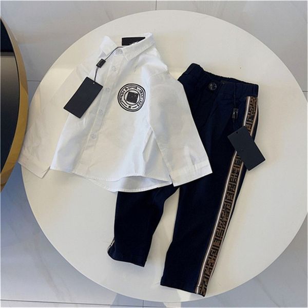 designer long sleeve shirt trousers 2 suits spring and autumn brand letter casual fashion fan children's wear size 100cm-150cm a32, White
designer long sleeve shirt trousers 2 suits spring and autumn brand letter casual fashion fan children's wear size 100cm-150cm a32, White