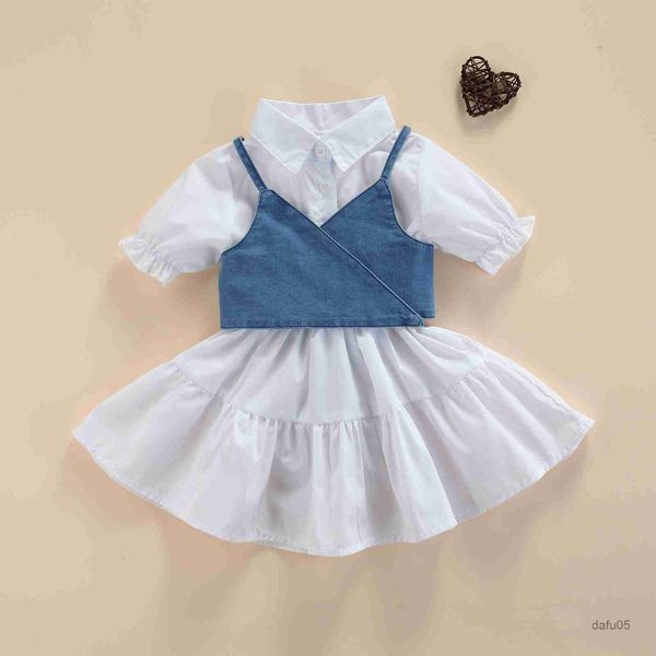 clothing sets lioraitiin 1-6years toddler baby girl short sleeve dress denim vest simple style adjustable bandage with ruffle summer clothin, White
clothing sets lioraitiin 1-6years toddler baby girl short sleeve dress denim vest simple style adjustable bandage with ruffle summer clothin, White