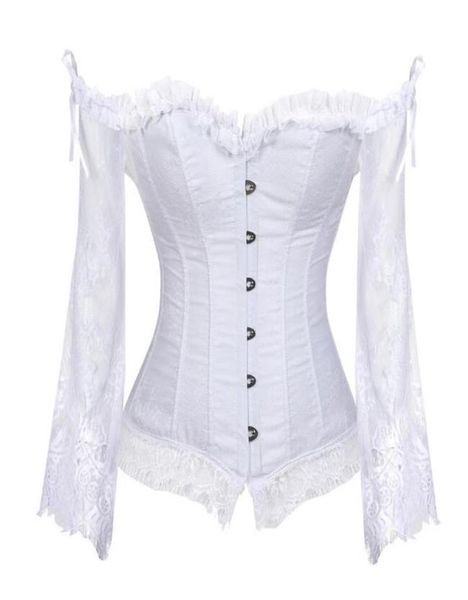plus size women steampunk corset blouse long sleeve lace corselet lace up bustiers victorian club wedding party shirts6246325, White
plus size women steampunk corset blouse long sleeve lace corselet lace up bustiers victorian club wedding party shirts6246325, White
