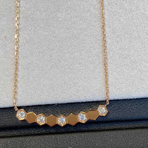 fashion designer chaumet shangjia honeycomb cnc necklace for women 18k rose gold inlaid with diamonds clavicle chain earrings smooth face, Black
fashion designer chaumet shangjia honeycomb cnc necklace for women 18k rose gold inlaid with diamonds clavicle chain earrings smooth face, Black