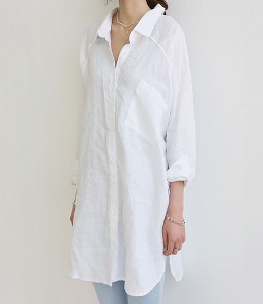 womens oversized blouse loose large cotton linen long sleeve solid color3027672, White
womens oversized blouse loose large cotton linen long sleeve solid color3027672, White