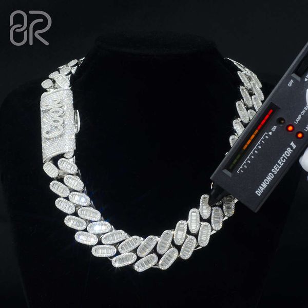 22Mm 18" Vvs Moissanite Diamond Cuban Necklace Custom Baguette Link Chain Hip Hop Fine Jewelry For Rapper, Rose gold 
22Mm 18" Vvs Moissanite Diamond Cuban Necklace Custom Baguette Link Chain Hip Hop Fine Jewelry For Rapper, Rose gold