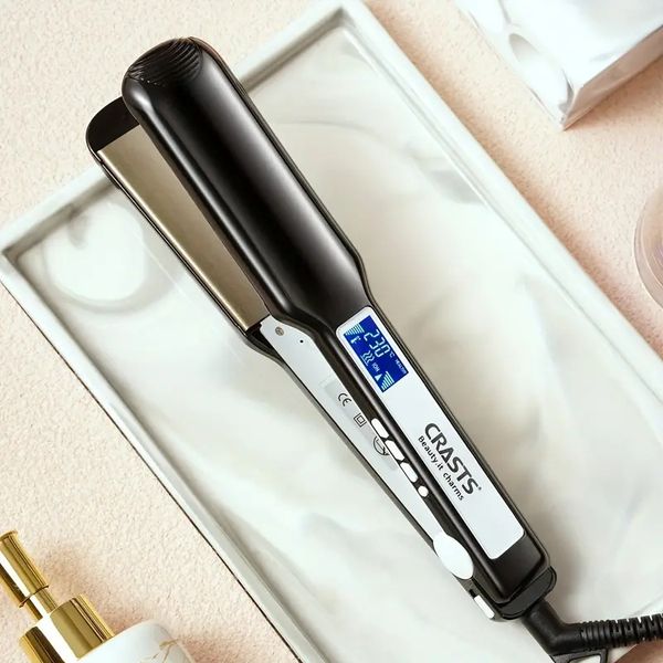 professional 2-in-1 hair straightener and curler with negative ion technology and display screen - perfect for creating salon-quality result, Black
professional 2-in-1 hair straightener and curler with negative ion technology and display screen - perfect for creating salon-quality result, Black