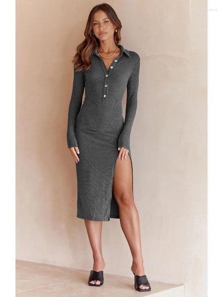 casual dresses women autumn winter solid midi long dress elegant fashion office lady pullover bodycon slim sleeve split, Black;gray
casual dresses women autumn winter solid midi long dress elegant fashion office lady pullover bodycon slim sleeve split, Black;gray