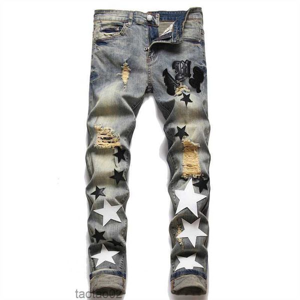 men's jeans european jean hombre letter star men embroidery patchwork ripped for trend brand motorcycle pant mens skinny designer jeans, Blue
men's jeans european jean hombre letter star men embroidery patchwork ripped for trend brand motorcycle pant mens skinny designer jeans, Blue