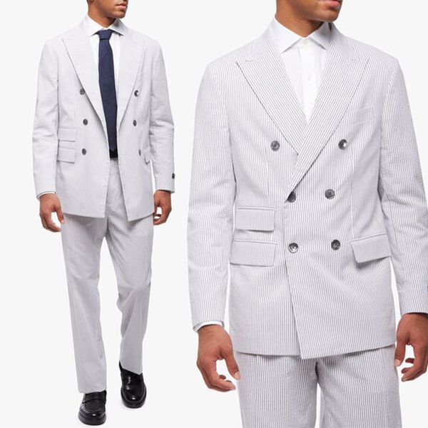 pinstriped men wedding suits peaked lapel tuxedos luxury groom wear slim fit business custom made 2 pcs jacket pants, Black;gray
pinstriped men wedding suits peaked lapel tuxedos luxury groom wear slim fit business custom made 2 pcs jacket pants, Black;gray