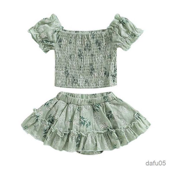 clothing sets kids girls summer clothes outfits floral print boat neck short sleeve ruched and lined shorts skirts 2pcs suit r230814, White
clothing sets kids girls summer clothes outfits floral print boat neck short sleeve ruched and lined shorts skirts 2pcs suit r230814, White