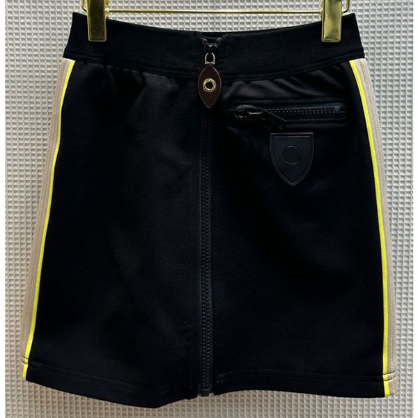 8.14 fashion high waist zipper design contrast color striped mini skirt women, Black
8.14 fashion high waist zipper design contrast color striped mini skirt women, Black
