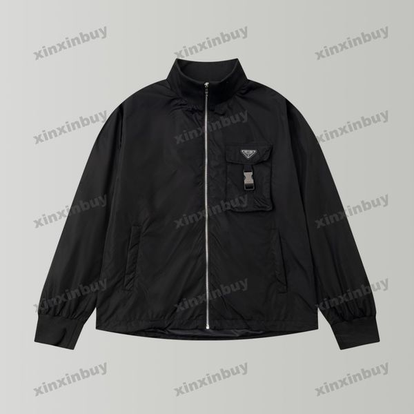 xinxinbuy men designer coat jacket metal triangle label nylon fabric pocket long sleeve women gray black khaki s-2xl, Black;brown
xinxinbuy men designer coat jacket metal triangle label nylon fabric pocket long sleeve women gray black khaki s-2xl, Black;brown