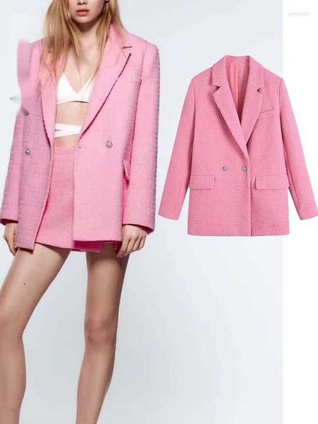 women's suits women jacket spring 2022 fashion double breasted tweed blazer coat vintage long sleeve female outerwear chic, White;black
women's suits women jacket spring 2022 fashion double breasted tweed blazer coat vintage long sleeve female outerwear chic, White;black
