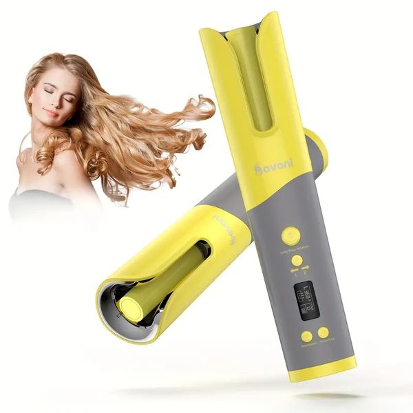 cordless automatic hair curler, savani rechargeable portable curling iron, anti tangled ceramic barrel auto rotating hair curling iron, Black
cordless automatic hair curler, savani rechargeable portable curling iron, anti tangled ceramic barrel auto rotating hair curling iron, Black