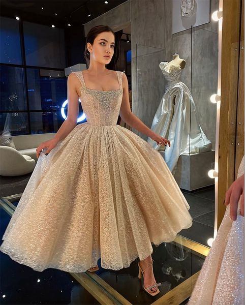 gorgeous a line prom dresses square neck beaded glitter party evening dress tea length dresses for special occasions, Black
gorgeous a line prom dresses square neck beaded glitter party evening dress tea length dresses for special occasions, Black