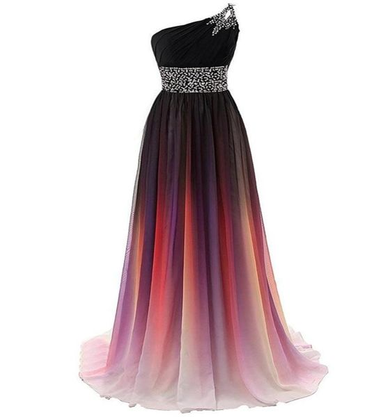 2018 new one shoulder ombre long evening prom dresses chiffon a line plus size floorlength formal party gown qc11645646235, Black
2018 new one shoulder ombre long evening prom dresses chiffon a line plus size floorlength formal party gown qc11645646235, Black