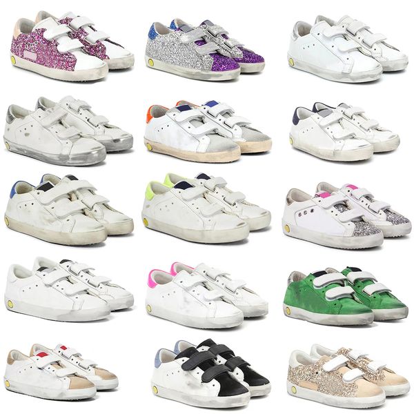 2023 italian italy kids size childrens casual shoes classic doold dirty golden glitter hook loop sneakers leather super star shoe metal lett, Black
2023 italian italy kids size childrens casual shoes classic doold dirty golden glitter hook loop sneakers leather super star shoe metal lett, Black