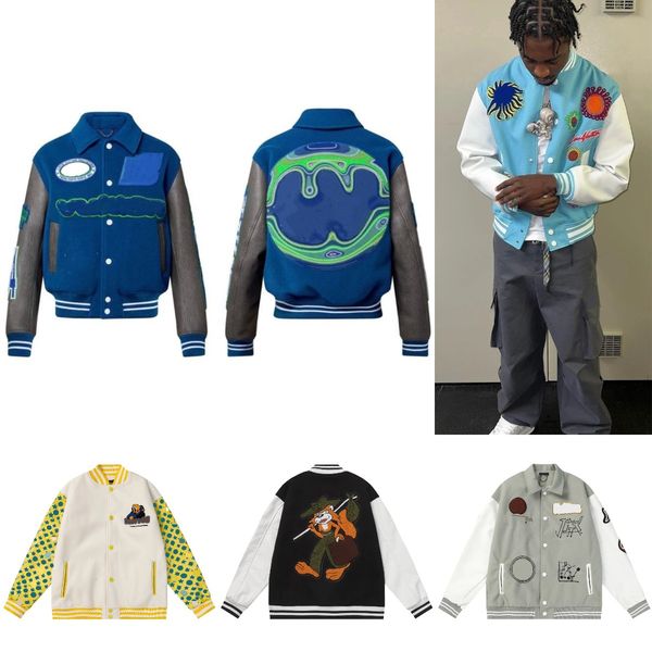 mens women designers jackets windbreaker varsity vintage louiseitys fashion viutonitys embroidery streetwear coats loose long baseball bombe, Black;brown
mens women designers jackets windbreaker varsity vintage louiseitys fashion viutonitys embroidery streetwear coats loose long baseball bombe, Black;brown