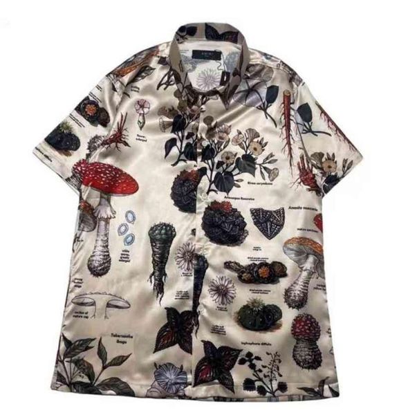 herb mushroom printed silk short sleeve shirt for men and women7818046, White;black
herb mushroom printed silk short sleeve shirt for men and women7818046, White;black