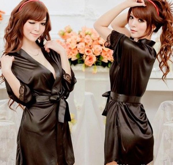 women satin lingerie sleepwear nightdress robes lace gstring gown6219816, Black;red
women satin lingerie sleepwear nightdress robes lace gstring gown6219816, Black;red