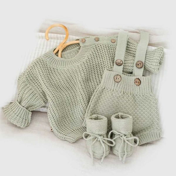 new born organic cotton outfit knitted set chunky baby sweater overalls bloomers clothes knit clothing, White
new born organic cotton outfit knitted set chunky baby sweater overalls bloomers clothes knit clothing, White