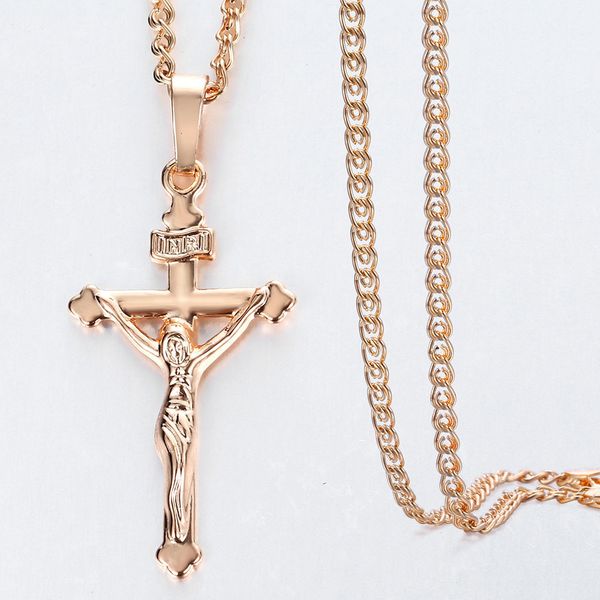 pendant necklaces religious jesus cross necklace for men women 585 rose gold color crucifix pendant necklace fashion jewelry gift gp404 2308, Silver
pendant necklaces religious jesus cross necklace for men women 585 rose gold color crucifix pendant necklace fashion jewelry gift gp404 2308, Silver