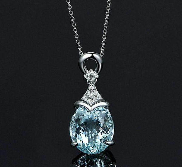 blue crystal water drop pendant necklace fashion trend wedding engagement party women clavicle chain jewelry3630065, Silver
blue crystal water drop pendant necklace fashion trend wedding engagement party women clavicle chain jewelry3630065, Silver