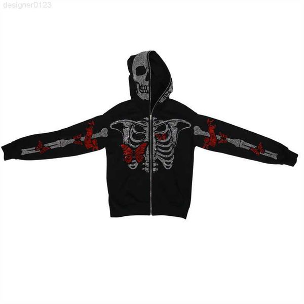 zip-up hoodie men y2k clothes fashion hoodies cool rhines butterfly skeleton print sweatshirt zipper coats, Black
zip-up hoodie men y2k clothes fashion hoodies cool rhines butterfly skeleton print sweatshirt zipper coats, Black