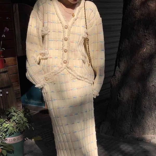 women skirt set sweet winter loose knitted sweater two piece sets for women ankle-length petal sleeve, White
women skirt set sweet winter loose knitted sweater two piece sets for women ankle-length petal sleeve, White