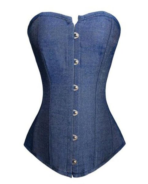 women blue denim jeans overbust corset plus size s6xl classic laceup plastic boned bustier lingerie night out clubwear cosplay o5819791, Black;white
women blue denim jeans overbust corset plus size s6xl classic laceup plastic boned bustier lingerie night out clubwear cosplay o5819791, Black;white