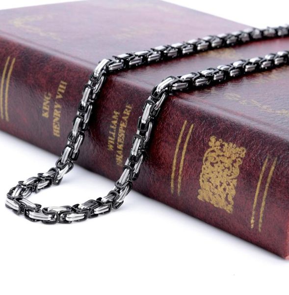 1840quot heavy silverblack stainless steel byzantium chain necklace charm4634849, Silver
1840quot heavy silverblack stainless steel byzantium chain necklace charm4634849, Silver