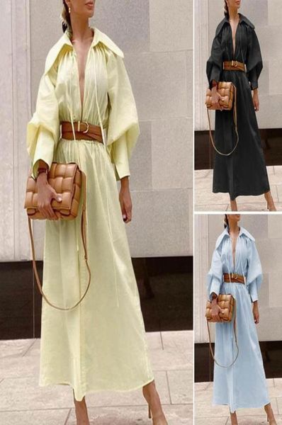 casual dresses bohemian dress women autumn lantern sleeve lapel maxi vestidos party beach robe high waist bandage holiday sexy6897117, Black;gray
casual dresses bohemian dress women autumn lantern sleeve lapel maxi vestidos party beach robe high waist bandage holiday sexy6897117, Black;gray