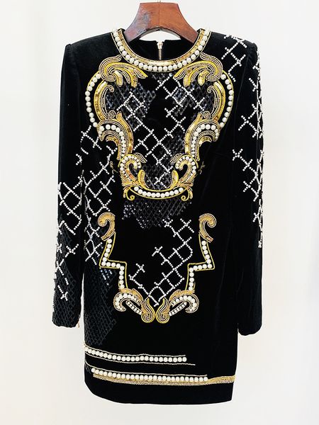 816 2023 runway dress crew neck long sleeve dress empire black pink beads brand same style dress flora print womens clothes oulaidi
816 2023 runway dress crew neck long sleeve dress empire black pink beads brand same style dress flora print womens clothes oulaidi