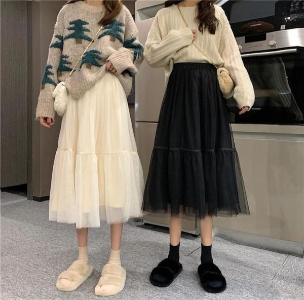 skirts tingyili princess ruffle tulle skirt spring autumn winter high waist mesh women korean ball gown long pleated blackskirts5366986, Black
skirts tingyili princess ruffle tulle skirt spring autumn winter high waist mesh women korean ball gown long pleated blackskirts5366986, Black