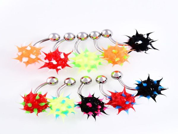 10pcs lot rainbow color silicon ball spike belly nipple button ring punk mens women navel piercing body jewelry9982553, Silver
10pcs lot rainbow color silicon ball spike belly nipple button ring punk mens women navel piercing body jewelry9982553, Silver