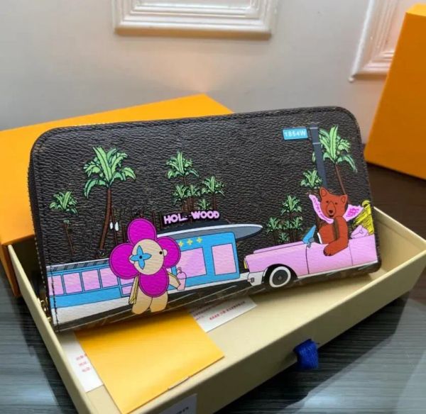 luxury bag designer bags shoulder handbags m60017 leather zipper wallet luxury brand sunflower panda letter zippy women long wallet 08, Red;black
luxury bag designer bags shoulder handbags m60017 leather zipper wallet luxury brand sunflower panda letter zippy women long wallet 08, Red;black