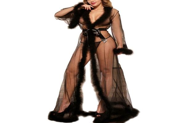 women039s sleepwear mesh sleeping robe seethrough solid color with fur nightgown lingerie long sleeve vneck sleep clothi5769748, Black;red
women039s sleepwear mesh sleeping robe seethrough solid color with fur nightgown lingerie long sleeve vneck sleep clothi5769748, Black;red