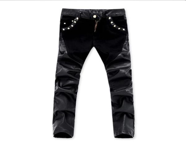 men039s jeans arrivals casual men slim fit leather pants skinny denim trousers 28 369259441, Blue
men039s jeans arrivals casual men slim fit leather pants skinny denim trousers 28 369259441, Blue
