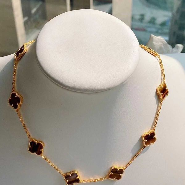designer four-leaf clover luxury jewelry accessories women cleef gold thick plated 18k rose gold tiger eye stone ten flower necklace double, Black
designer four-leaf clover luxury jewelry accessories women cleef gold thick plated 18k rose gold tiger eye stone ten flower necklace double, Black