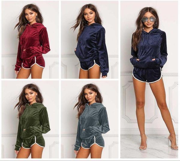 women fashion sportswear autumn gold velvet tracksuit womens two piece set hooded hoodies short pants casual sporting suits8168227, Black;white
women fashion sportswear autumn gold velvet tracksuit womens two piece set hooded hoodies short pants casual sporting suits8168227, Black;white