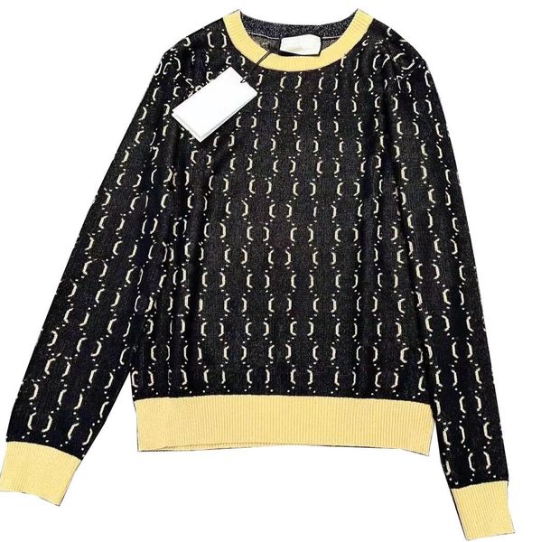 now spring designer women sweater high-end luxury full body g letter jacquard casual fashion women's knit top, White;black
now spring designer women sweater high-end luxury full body g letter jacquard casual fashion women's knit top, White;black