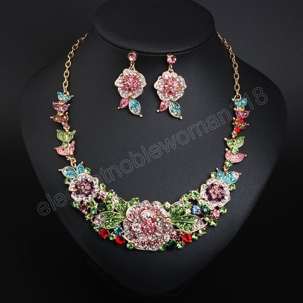 fashion crystal rhinestone flower statement necklace earrings set women bridal wedding party jewelry sets choker bib collar gift, Slivery;golden
fashion crystal rhinestone flower statement necklace earrings set women bridal wedding party jewelry sets choker bib collar gift, Slivery;golden