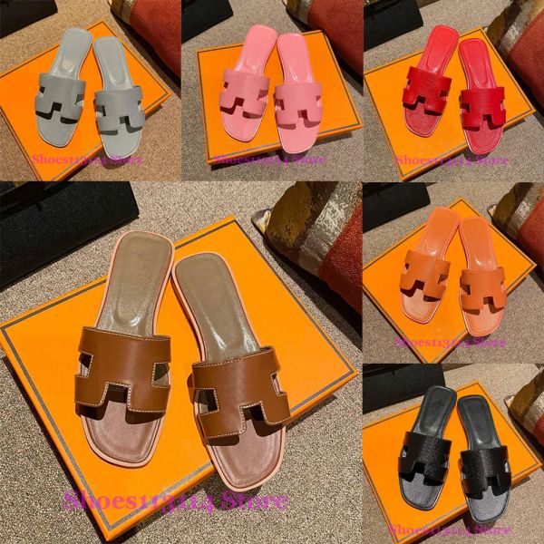 designer beach oran h slippers sandals for women summer mules casual fashion luxury ladies classic flat leather solid home slides qmbssa, Black
designer beach oran h slippers sandals for women summer mules casual fashion luxury ladies classic flat leather solid home slides qmbssa, Black