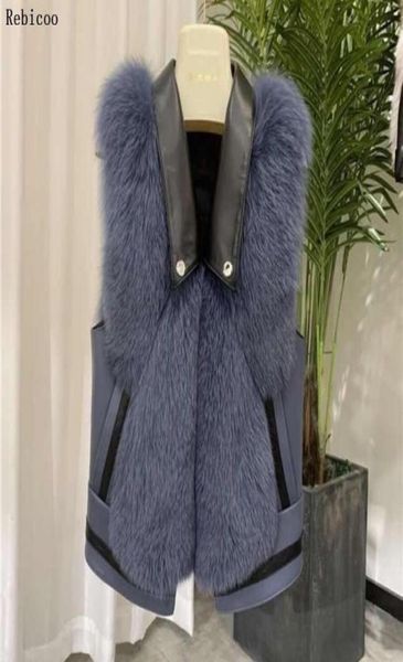 new natural fur vests long real fur gilets winter waistcoats with genuine leather rivet european women jackets7915844, Black
new natural fur vests long real fur gilets winter waistcoats with genuine leather rivet european women jackets7915844, Black