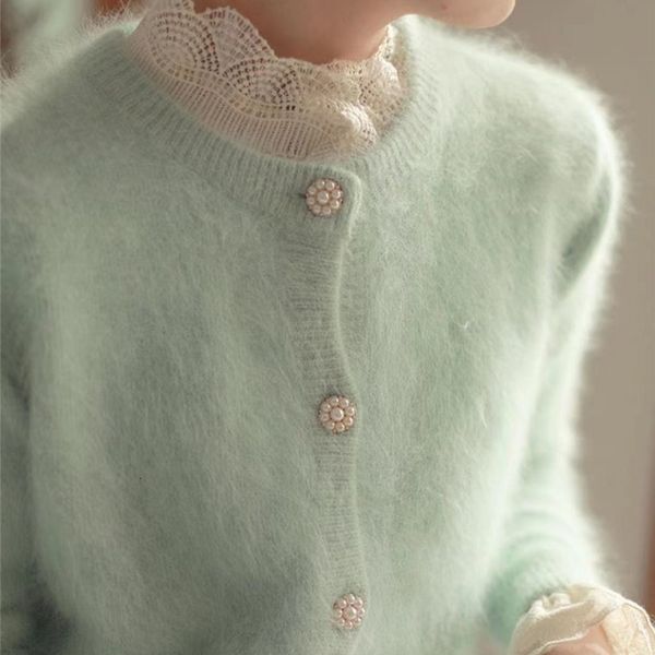 women's sweaters limiguyue women knit cardigan french long sleeve mink mohair sweater gentle autumn winter knitwear soft sweet o-neck, White;black
women's sweaters limiguyue women knit cardigan french long sleeve mink mohair sweater gentle autumn winter knitwear soft sweet o-neck, White;black