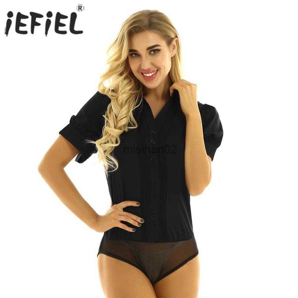 women's jumpsuits rompers womens office bodysuits turn-down collar front ruffled snap-close panty casual comes career shirt business bo, Black;white
women's jumpsuits rompers womens office bodysuits turn-down collar front ruffled snap-close panty casual comes career shirt business bo, Black;white