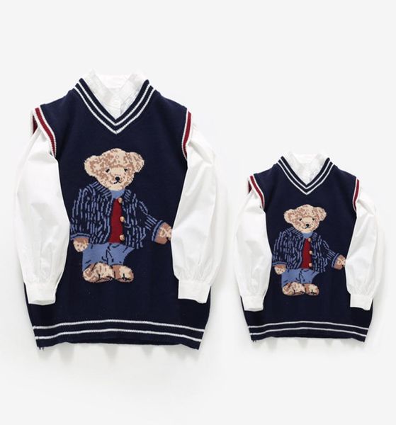 family matching outfits autumn parent child vest sweater for kids bear knit dad mom and son daughter christmas knitted cardiga2271350, Blue
family matching outfits autumn parent child vest sweater for kids bear knit dad mom and son daughter christmas knitted cardiga2271350, Blue