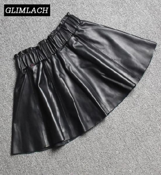 skirts genuine leather mini women elastic waist lambskin 100 real pleated aline ladies slim autumn skirt64352793089557, Black
skirts genuine leather mini women elastic waist lambskin 100 real pleated aline ladies slim autumn skirt64352793089557, Black