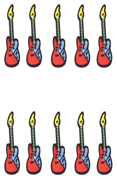 10 pcs guitar embroidered patches for clothing bags iron on transfer applique patch for kids jeans caps diy sew on embroidery stic4964930, Black
10 pcs guitar embroidered patches for clothing bags iron on transfer applique patch for kids jeans caps diy sew on embroidery stic4964930, Black