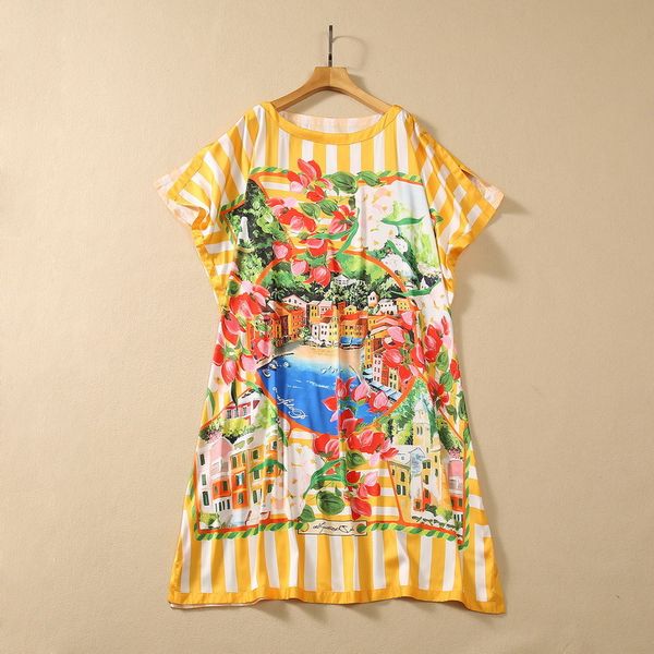 european and american women's clothing 2023 autumn new round neck bat-sleeve yellow striped landscape print fashion dress xxl, Black;gray
european and american women's clothing 2023 autumn new round neck bat-sleeve yellow striped landscape print fashion dress xxl, Black;gray
