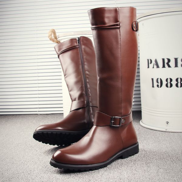 boots british mens black leather knee high boots desiger zip long motorcycle shoes antique cosplay stage botas casual comfort zapatos 230812
boots british mens black leather knee high boots desiger zip long motorcycle shoes antique cosplay stage botas casual comfort zapatos 230812