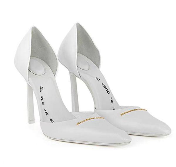 luxury new letter small square head high heels women's thin heels white shallow mouth hollow headed single shoes 35-40, Black
luxury new letter small square head high heels women's thin heels white shallow mouth hollow headed single shoes 35-40, Black